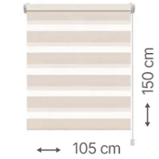 Gardinia Mini zebra roló - sávroló oldalfeszítéssel (Z730 krém) ablakra: 105x150 cm lakástextília