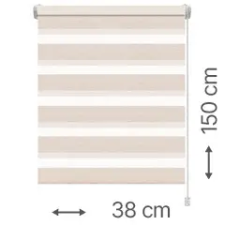 Gardinia Mini zebra roló - sávroló oldalfeszítéssel (Z730 krém) ablakra: 38x150 cm lakástextília