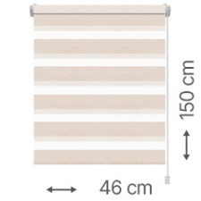 Gardinia Mini zebra roló - sávroló oldalfeszítéssel (Z730 krém) ablakra: 46x150 cm lakástextília