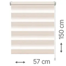 Gardinia Mini zebra roló - sávroló oldalfeszítéssel (Z730 krém) ablakra: 57x150 cm lakástextília