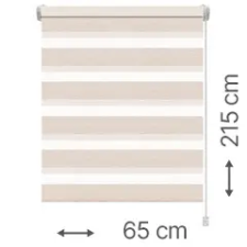 Gardinia Mini zebra roló - sávroló oldalfeszítéssel (Z730 krém) ajtóra, ablakra: 65x215 cm lakástextília