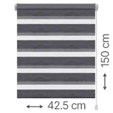 Gardinia Mini zebra roló - sávroló oldalfeszítéssel (Z744 silvalin szürke) ablakra: 42.5x150 cm lakástextília