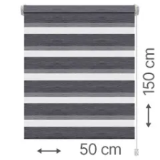 Gardinia Mini zebra roló - sávroló oldalfeszítéssel (Z744 szürke, csíkos) ablakra: 50x150 cm lakástextília