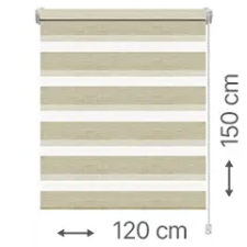 Gardinia Mini zebra roló - sávroló oldalfeszítéssel (Z750 natúr) ablakra: 120x150 cm lakástextília