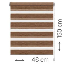 Gardinia Mini zebra roló - sávroló oldalfeszítéssel (Z752 barna) ablakra: 46x150 cm lakástextília