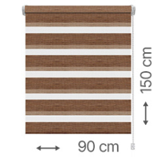 Gardinia Mini zebra roló - sávroló oldalfeszítéssel (Z752 barna) ablakra: 90x150 cm lakástextília