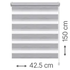Gardinia Mini zebra roló - sávroló oldalfeszítéssel (Z753 szürke) ablakra: 42.5x150 cm lakástextília