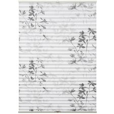 Gardinia pliszé madárbirs levelek 80 cm x 210 cm fehér lakástextília