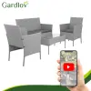 Gardlov Rattan kerti bútor szett - szürke