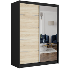  Gardróbszekrény Rivano I. 150x200x60cm fekete - sonoma bútor