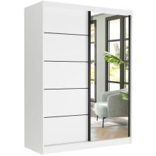  Gardróbszekrény Rivano VI. 150x200x60cm tükörrel, fehér bútor