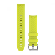 Garmin Marq óraszíj 22mm citromsárga szilikon ezüst csattal (QuickFit) okosóra kellék