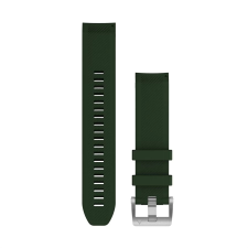 Garmin Marq óraszíj 22mm fenyőzöld szilikon ezüst színű csat (QuickFit) okosóra kellék