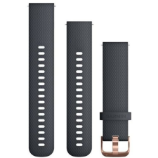 Garmin Quick Release 20 szilikonszíj - sötétkék - rózsaarany csat okosóra kellék