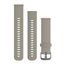 Garmin Vivomove HR óraszíj 20mm homokkő szilikon szürke csat (Quick Release) okosóra kellék