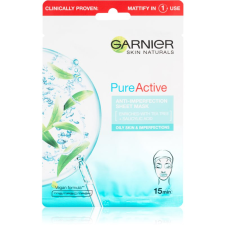 Garnier Skin Naturals Pure Active szövet arcmaszk tisztító hatással 28 g arcpakolás, arcmaszk