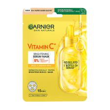 Garnier SKIN NATURALS Ragyogást adó fátyolmaszk C-vitaminnal (28g) arcpakolás, arcmaszk