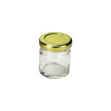 Gastro Befőttesüveg 41 ml, kerek, átlátszó, arany fedéllel papírárú, csomagoló és tárolóeszköz