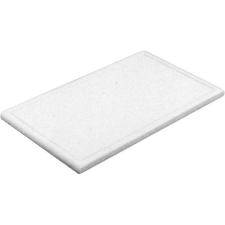 Gastro Műanyag barázdált vágódeszka, 40x30x1 cm, fehér konyhai eszköz