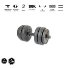 GazoFitness állítható 15 kg-os kézi súlyzó ( menetes súlyzórúddal) kézisúlyzó