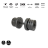  GazoFitness kézi súlyzó 1x15kg (össz: 15kg) menetes súlyzórúddal