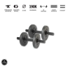  GazoFitness kézi súlyzó 2×4 kg (össz: 8kg) menetes súlyzórúddal