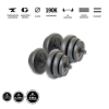  GazoFitness kézi súlyzó 2 x 19kg (össz: 38kg) menetes súlyzórúddal