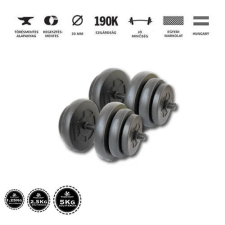 GazoFitness kézi súlyzó 2 x 19kg (össz: 38kg) menetes súlyzórúddal kézisúlyzó