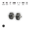GazoFitness - Magyar súlyzó GazoFitness® Kézi Súlyzó 1 x 5,5 Kg (Össz:5,5 Kg)