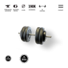 GazoFitness - Magyar súlyzó GazoFitness® Kézi Súlyzó 23 Kg