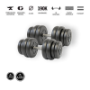 GazoFitness - Magyar súlyzó GazoFitness® Kézi Súlyzó 2 x 16 Kg (2,5kg és 1,25kg tárcsákkal)