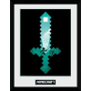 GB eye Minecraft - Gyémánt kard keretes poszter