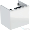 Geberit ACANTO 59,5x47,5x53,5 cm-es 1 fiókos alsószekrény mosdó nélkül,fényes fehér/üveg,500.609.01.2