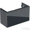 Geberit ACANTO 89x41,6x53,5 cm-es 1 fiókos alsószekrény mosdó nélkül,matt fekete/fényes üveg 500.616.16.1