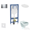 Geberit Duofix falra szerelhető WC szett, Ideal Standard Alpha WC ülőkével, Geberit Sigma 30 króm nyomólappal SANI11CD1103