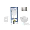 Geberit Duofix falra szerelhető WC szett, Ideal Standard Tesi WC soft close ülőkével, Geberit Sigma 30 fényes króm nyomólappal SANI11CD1121