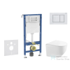 Geberit Duofix falra szerelhető WC szett, Kielle Gaia kompakt WC és soft close ülőkével, Geberit Delta 30 alpesi fehér nyomólappal SANI11CA3153B