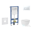 Geberit Duofix falra szerelhető WC szett, Kielle Oudee Vortex kompakt WC és soft close ülőke, Geberit Delta 50 alpesi fehér nyomólappal SANI11CA3170B
