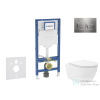 Geberit Duofix falra szerelhető WC szett, Kielle Oudee Vortex WC soft close ülőkével, Geberit Sigma 20 acél nyomólappal SANI11CA6108B