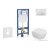 Geberit Duofix falra szerelhető WC szett, Kielle Oudee WC és softclose ülőkével, Geberit Sigma 50 alpesi fehér/króm nyomólappal SANI11CA3126B