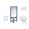 Geberit Duofix falra szerelhető WC szett, Villeroy &amp; Boch Architectura WC CeramicPlus bevonattal és softclose ülőkével, Sigma 01 alpesi fehér nyomólappal SANI11CK3100