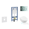 Geberit Duofix falra szerelhető WC szett, Villeroy &amp; Boch Subway 2.0 CeramicPlus WC soft close ülőkével, Geberit Sigma 01 fényes króm nyomólappal SANI11CK1109