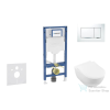 Geberit Duofix falra szerelhető WC szett, Villeroy &amp; Boch Subway 2.0 CeramicPlus WC soft close ülőkével, Geberit Sigma 30 fehér/fényes króm nyomólappal SANI11CK3112