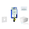 Geberit Kombifix falra szerelhető WC szett, Duravit Me By Starck WC soft close ülőkével, Geberit Sigma 50 alpesi fehér/króm nyomólappal 110302005NM8