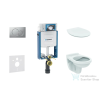 Geberit Kombifix falra szerelhető WC szett, Ideal Standard Alpha Wc soft close ülőkével, Sigma 01 matt króm nyomólappal 110302005ND3