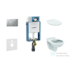 Geberit Kombifix falra szerelhető WC szett, Ideal Standard Alpha WC ülőkével, Sigma 01 matt króm nyomólappal 110302005NR3