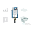 Geberit Kombifix falra szerelhető WC szett, Ideal Standard Alpha WC ülőkével, Sigma 20 fehér/króm nyomólappal 110302005NR4