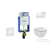 Geberit Kombifix falra szerelhető WC szett, Ideal Standard Tesi Wc ülőkével, Sigma 30 fehér/króm nyomólappal 110302005NF5