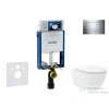 Geberit Kombifix falra szerelhető WC szett, Kielle Oudee Vortex WC soft close ülőkével, Geberit Sigma 30 fényes króm nyomólappal SANI15CA1135