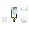 Geberit Kombifix falra szerelhető WC szett, Villeroy &amp; Boch Subway 2.0 CeramicPlus WC soft close ülőkével, Geberit Sigma 20 fehér/fényes króm nyomólappal 110302005NI4